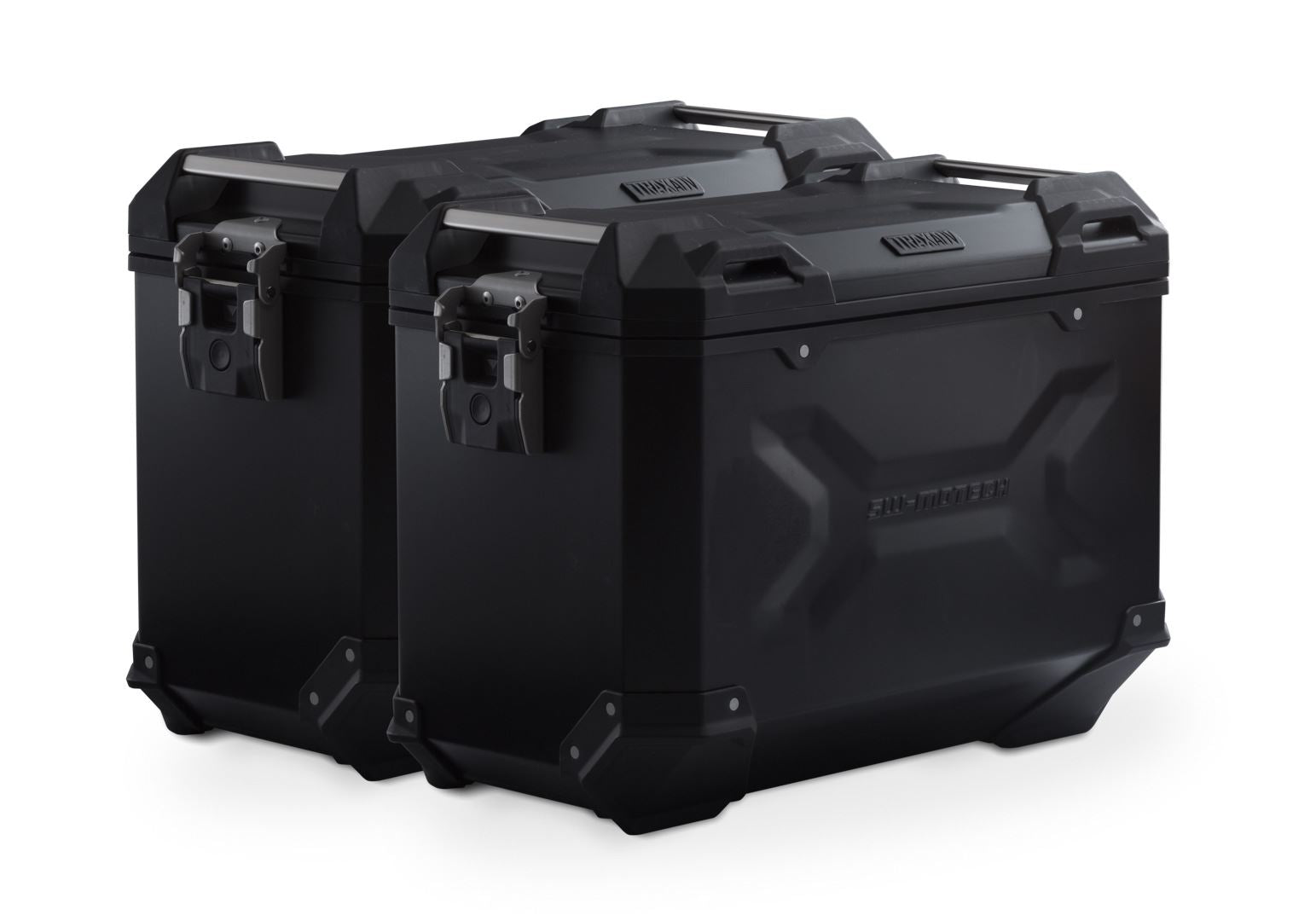 TRAX ADV aluminium case system Black. 45/45 l. Honda CB500X,CB500F,CBR500R,NX500.