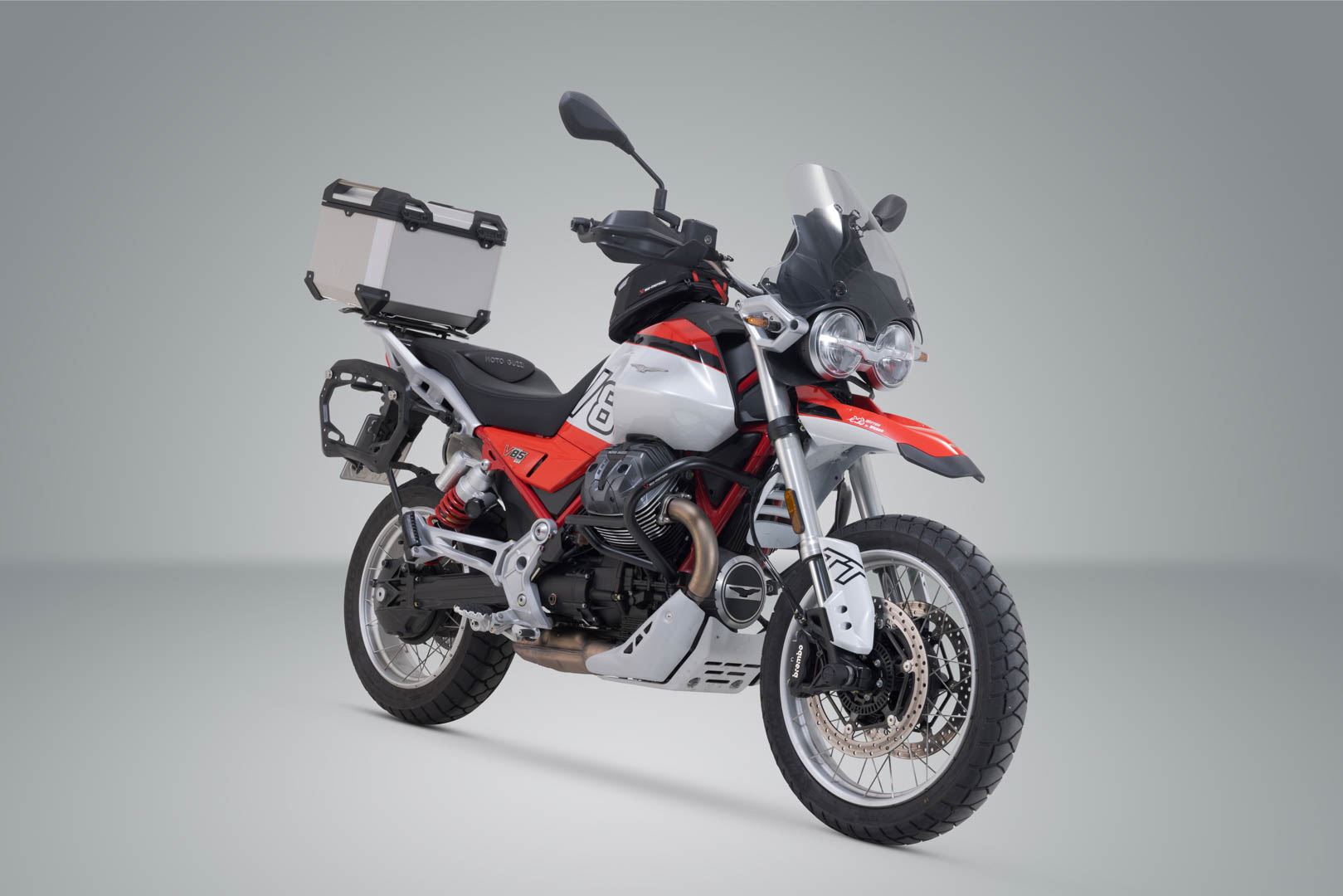 TRAX ADV top case system Silver. Moto Guzzi V85 TT (24-).