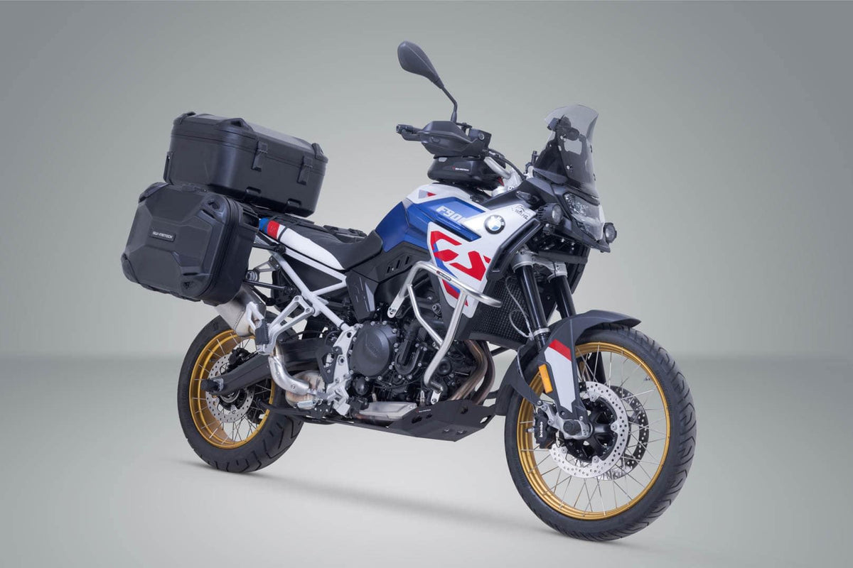 Adventure set DUSC with top case XL Black. BMW F 850/900 GS Adv. F. stainl. steel rack