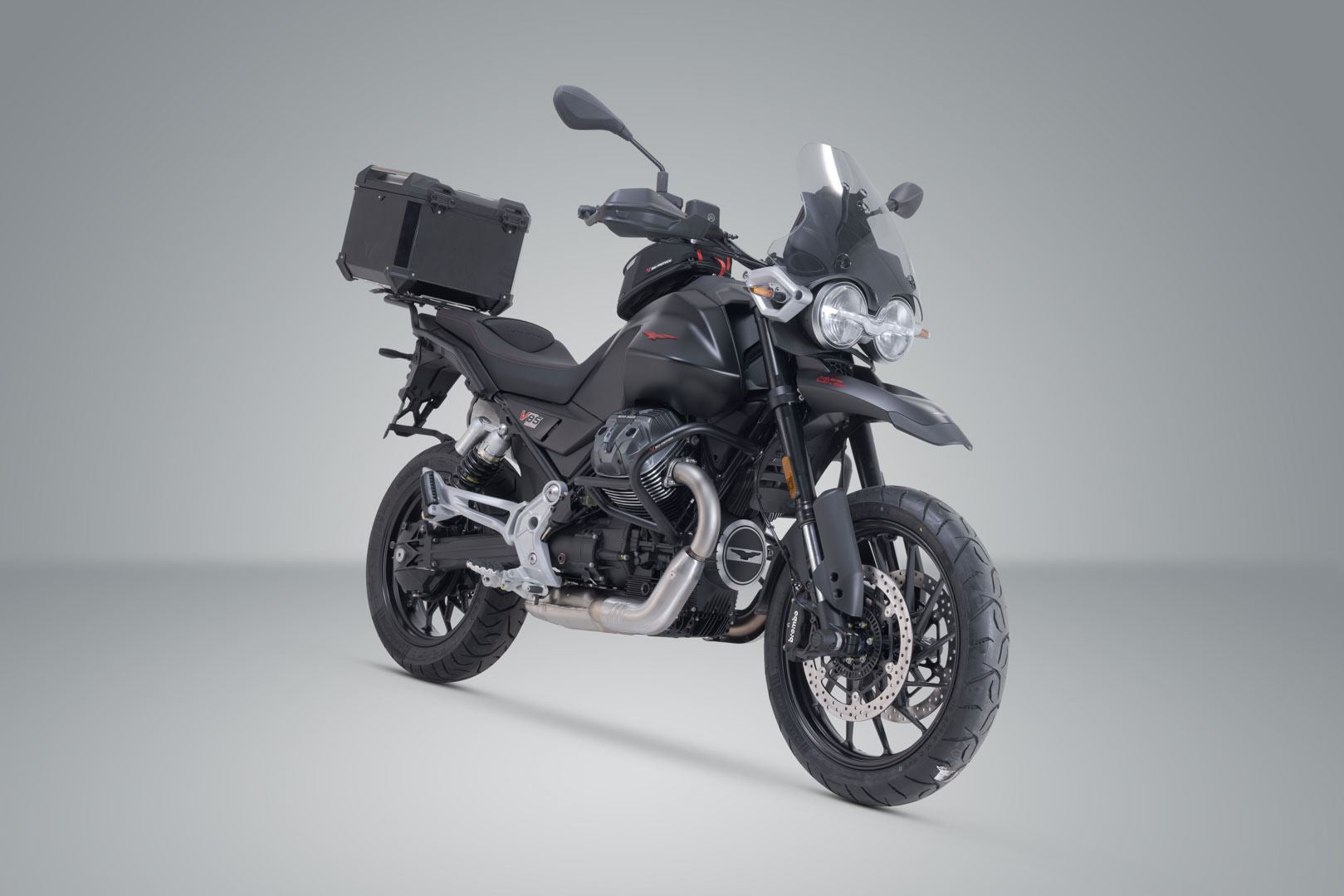TRAX ADV top case system Black. Moto Guzzi V85 Strada (24-).