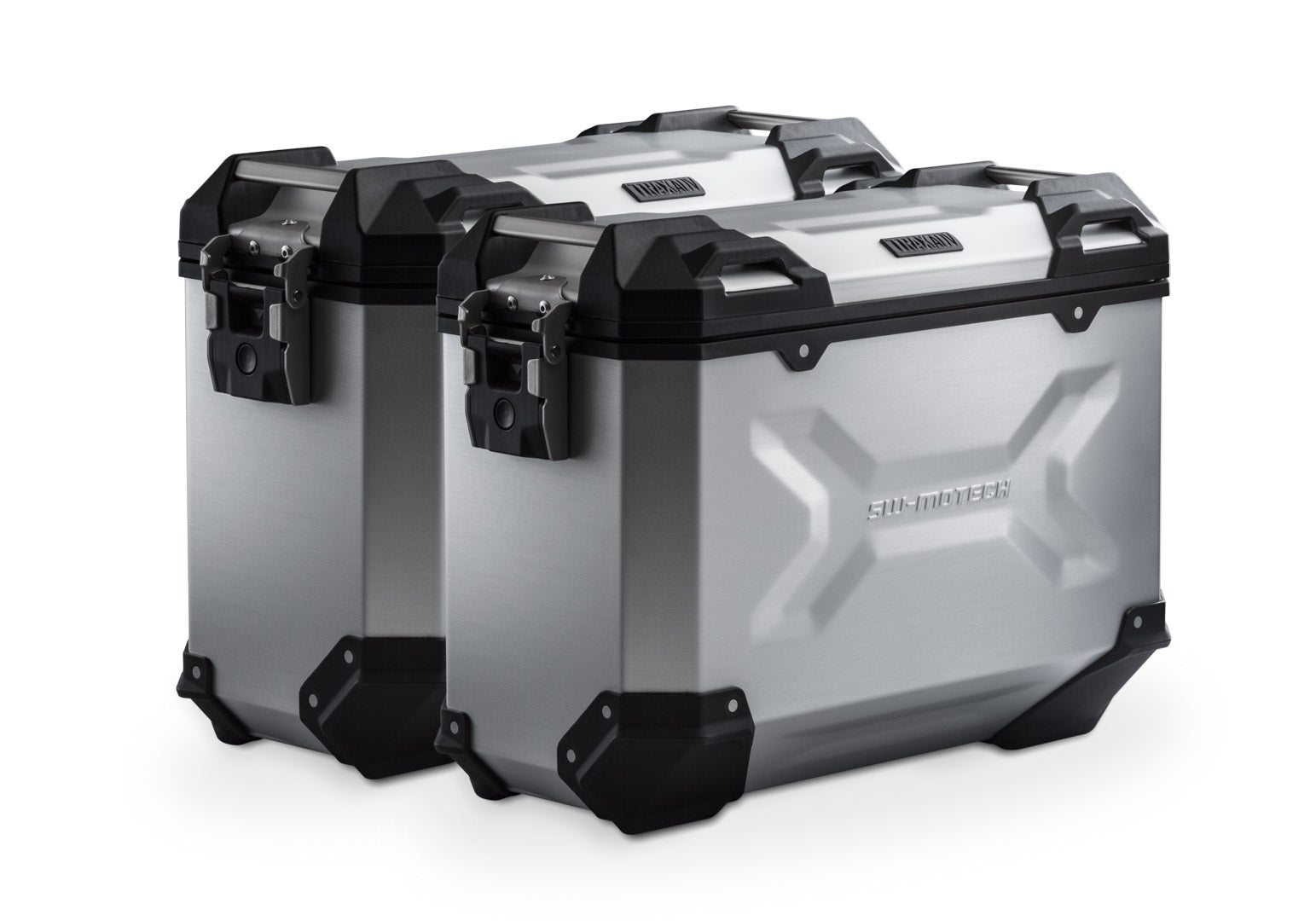 TRAX ADV Aluminium Case System 37/37 litre Honda XL 700 V Transalp (07-12) Silver