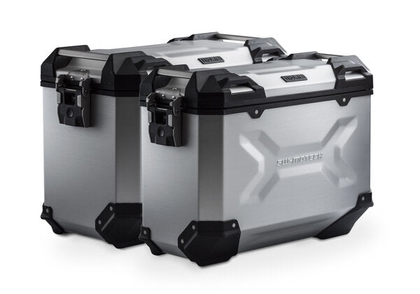 TRAX ADV aluminium case system  Tiger 1200 Rally / GT Explorer 45/37 litre Silver