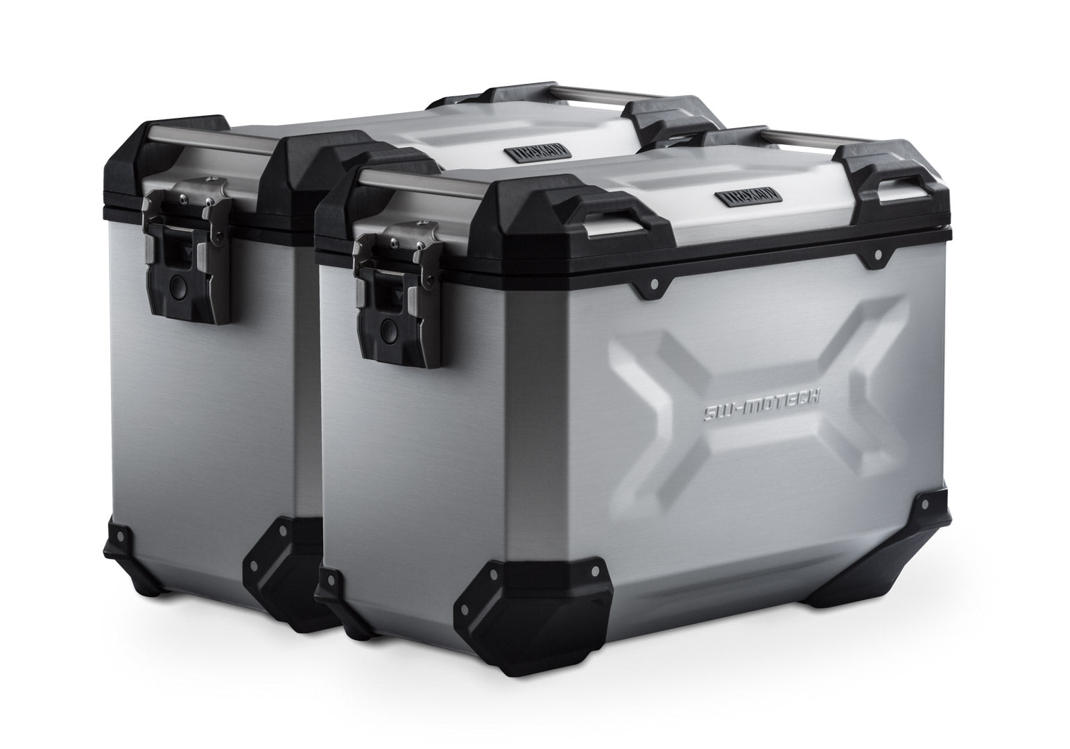 TRAX ADV Aluminium Case System 45/45 litre Husqvarna TR 650 Terra / Strada Silver