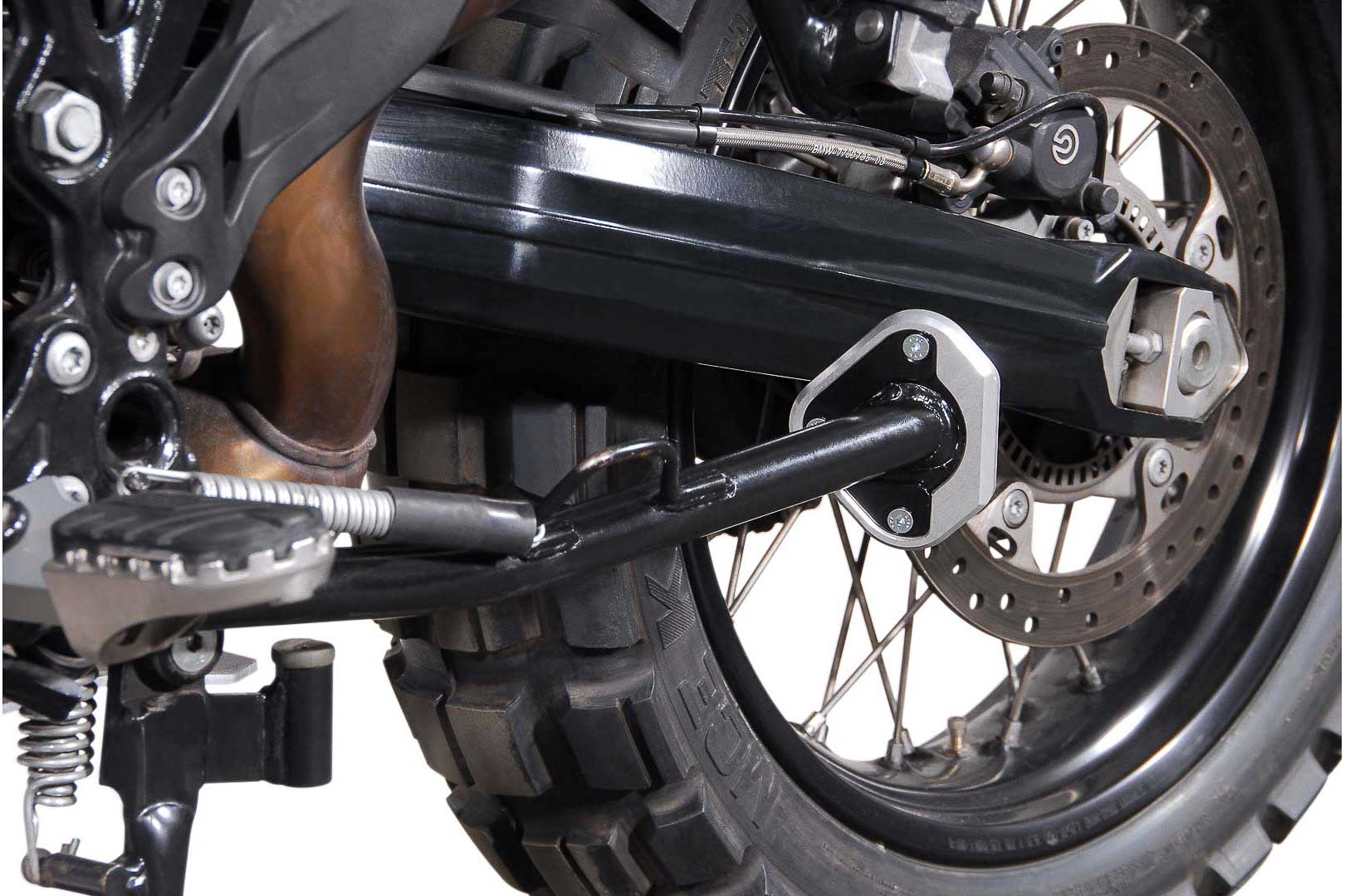 Extension for Side Stand Foot BMW F650GS/F800GS, Husqvarna TR650 Black/Silver