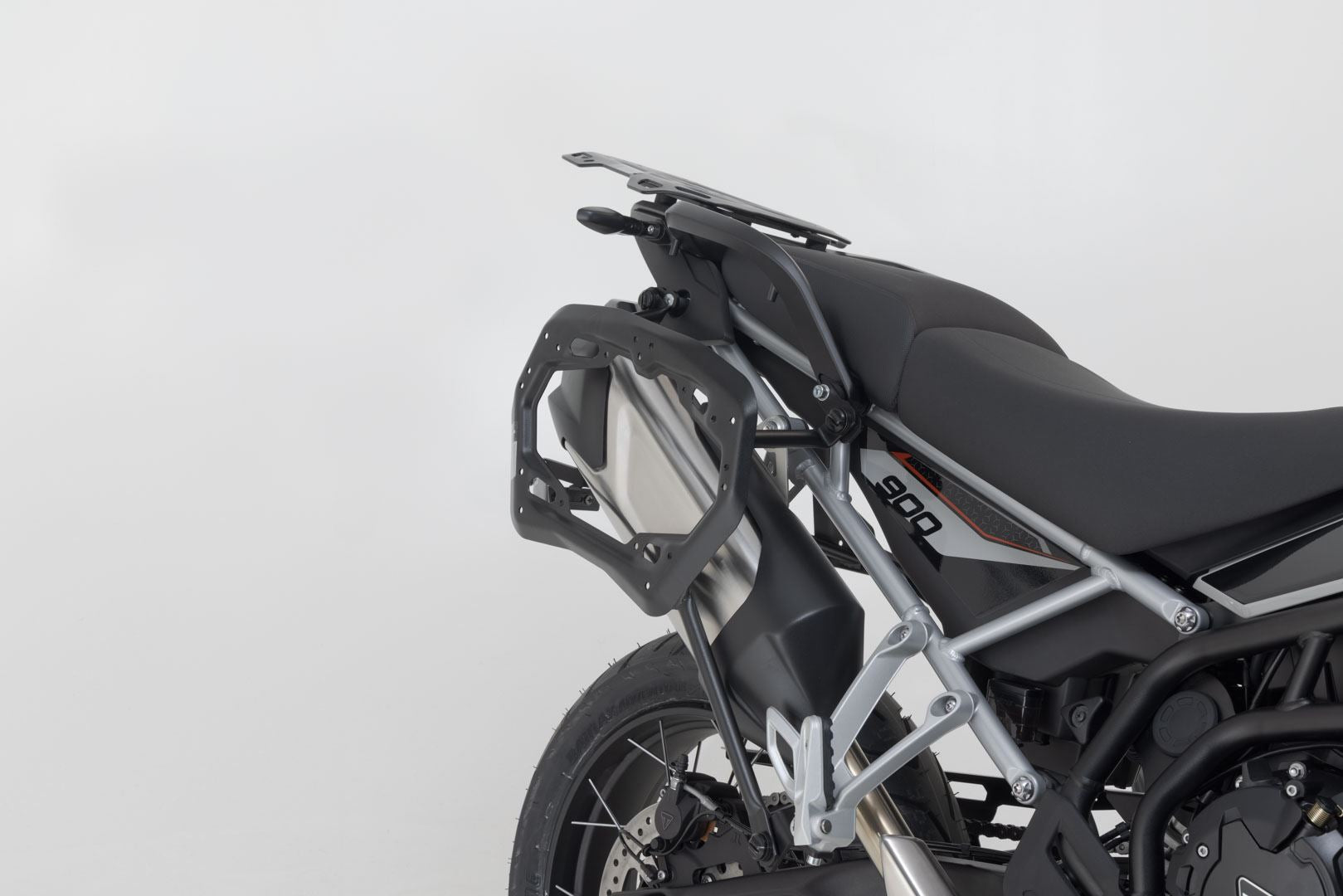 TRAX ADV aluminium case system Black. 45/37 l. Triumph Tiger 900 GT/Rally Pro.