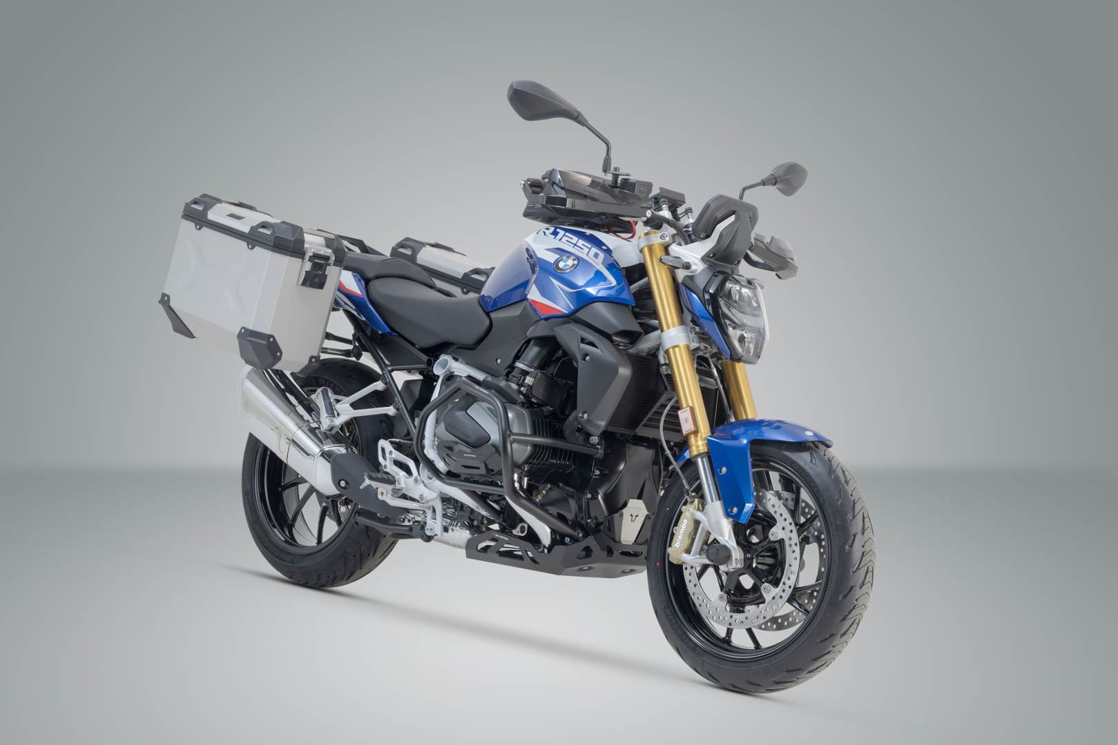 TRAX ADV aluminium case system Silver. 37/37 l. BMW R 1200 R/RS, R 1250 R/RS.