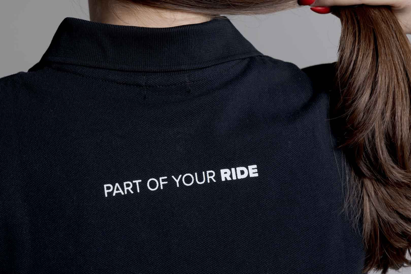 Polo shirt Core Line. Black. Women. Size XXL.