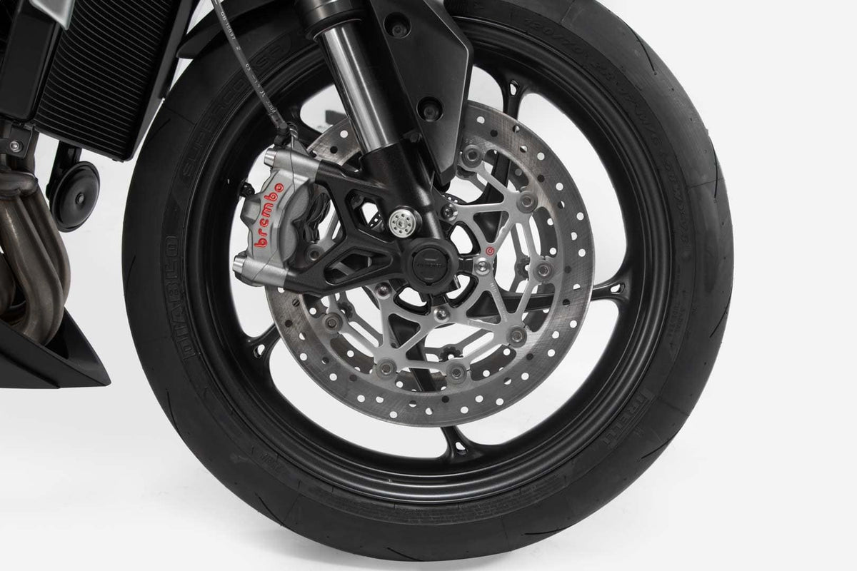 Slider set for front axle Black. Kawasaki models, Husqvarna Nuda 900.