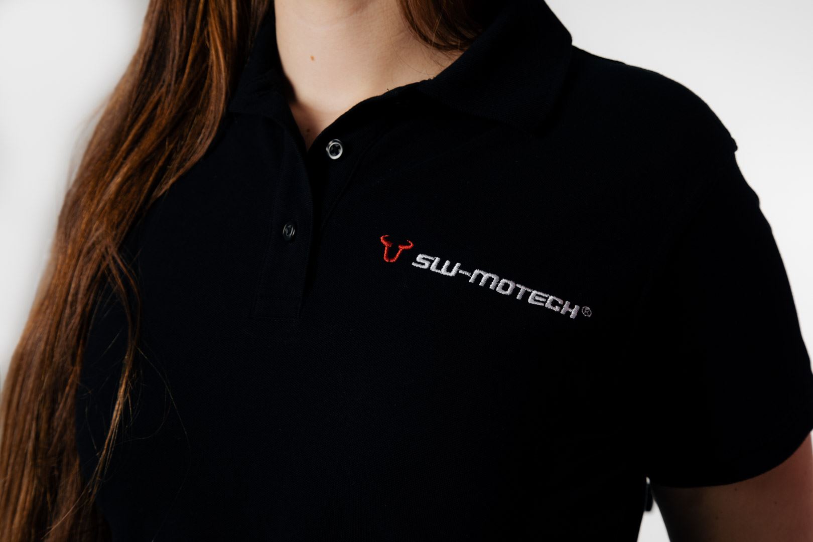 Team polo shirt Core Line. Black. Women. Size L.