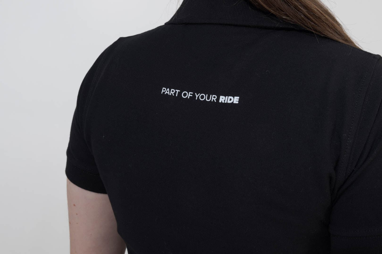 Polo shirt Core Line. Black. Women. Size XS.