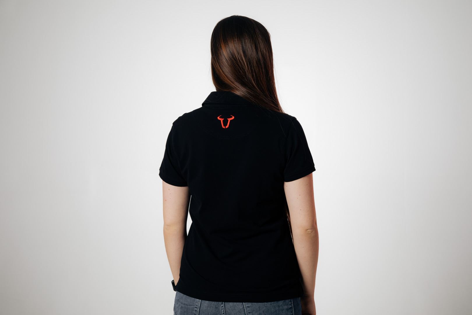 Team polo shirt Core Line. Black. Women. Size XL.