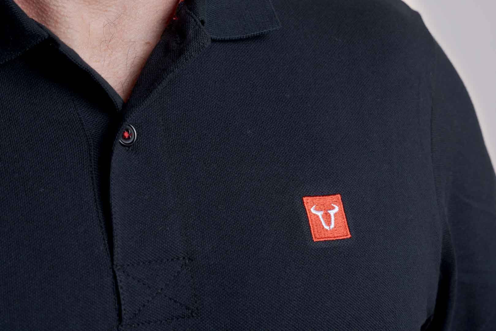 Polo shirt Core Line. Black. Men. Size XXL.