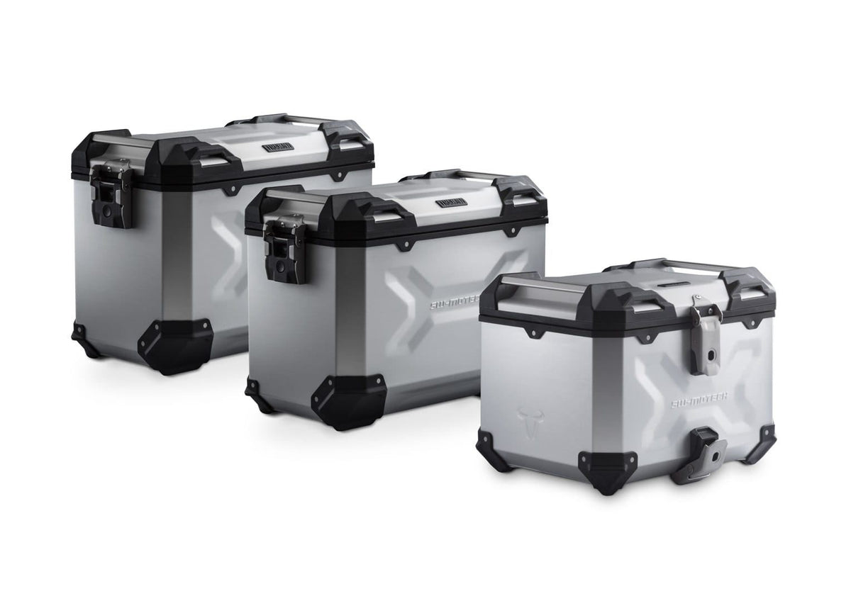 Adventure set Luggage Silver. R 1300 GS Adv (24-). BMW top case holder.