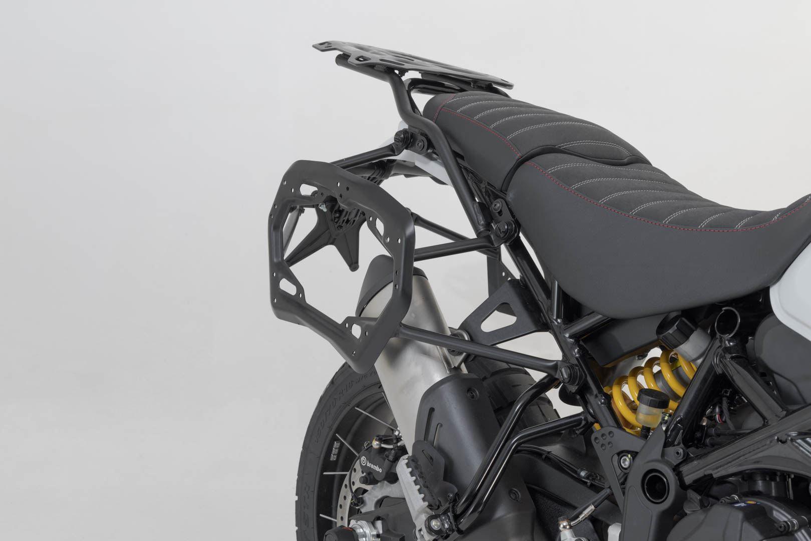 PRO side carrier US model Black. Ducati DesertX (22-) / Rally (23-).