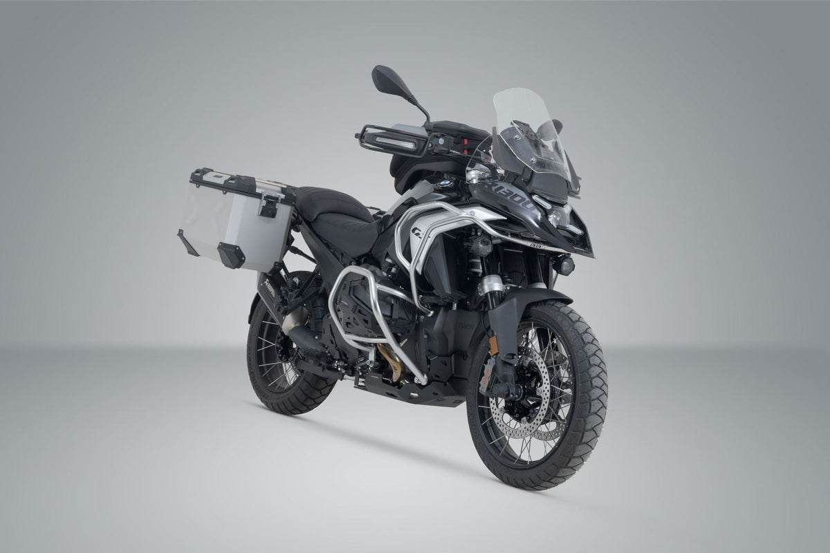 TRAX ADV aluminium case system + Akrapovic Silver. 45/45 l. BMW R 1300 GS (23-).