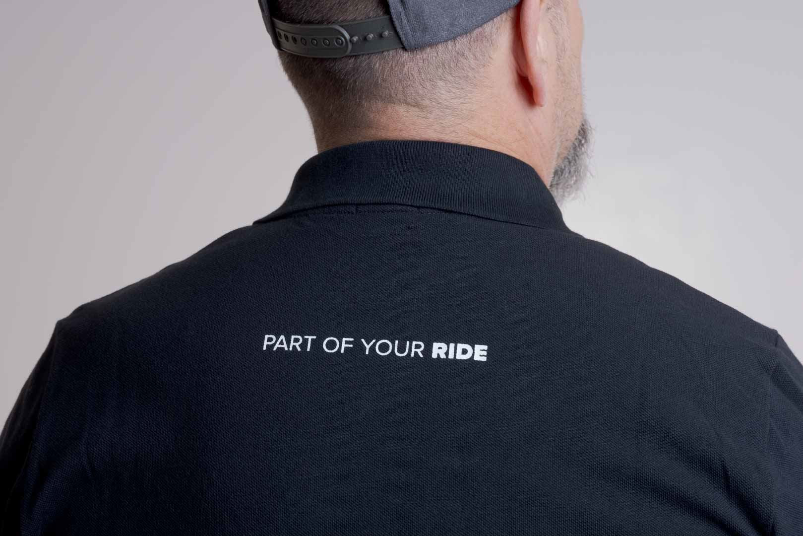 Polo shirt Core Line. Black. Men. Size 3XL.