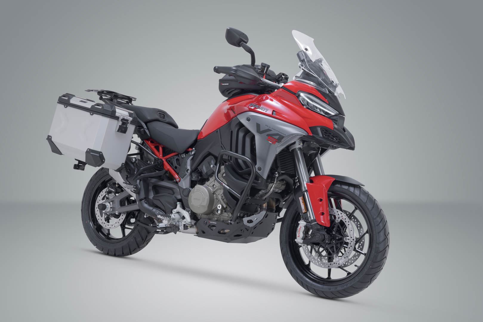 TRAX ADV aluminum case system Silver. 45/45 l. Ducati Multistrada V4 (20-).