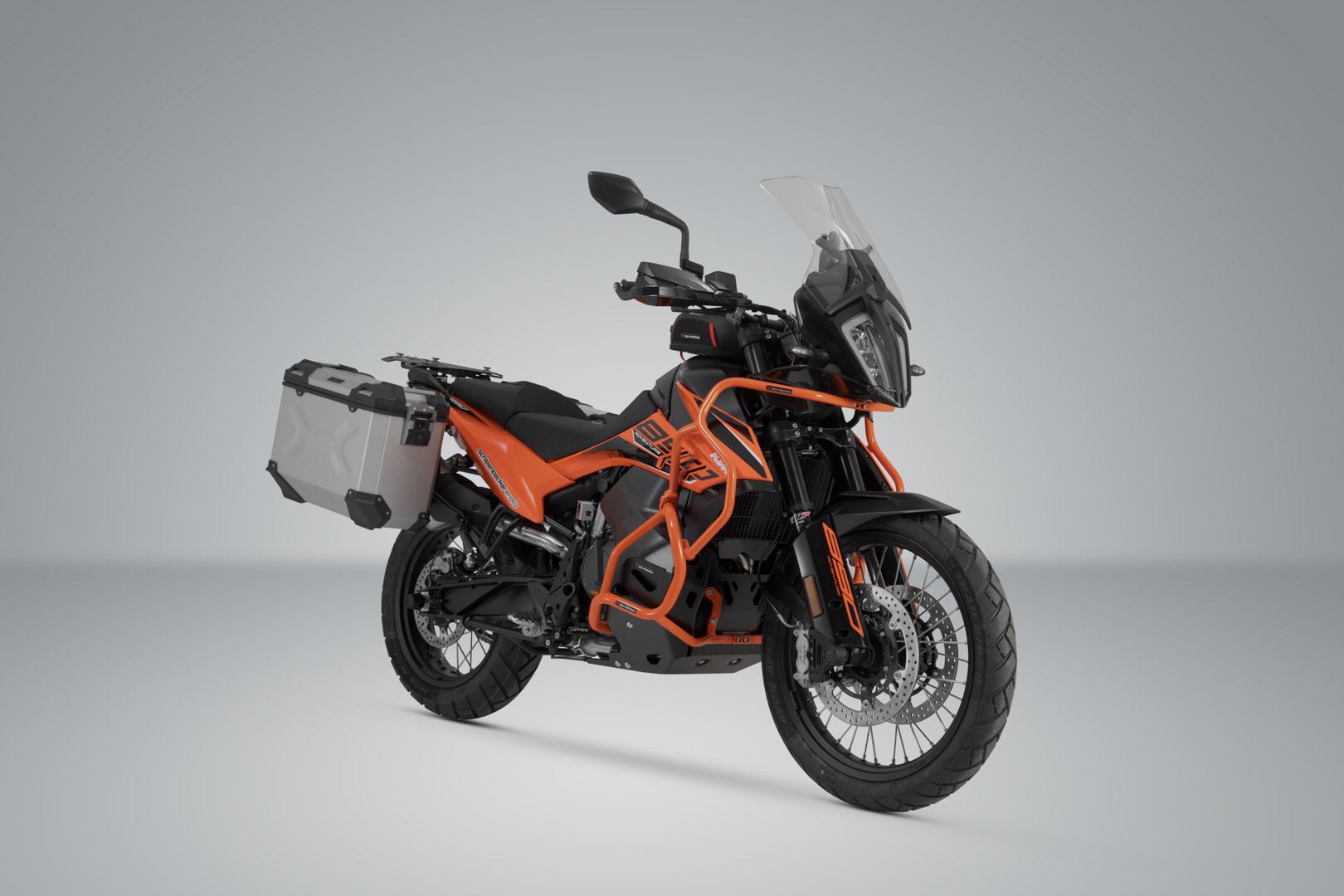 TRAX ADV aluminium case system Silver. 45/37 l. 790 Adv/R, 890 Adv/R, 890 SM T.