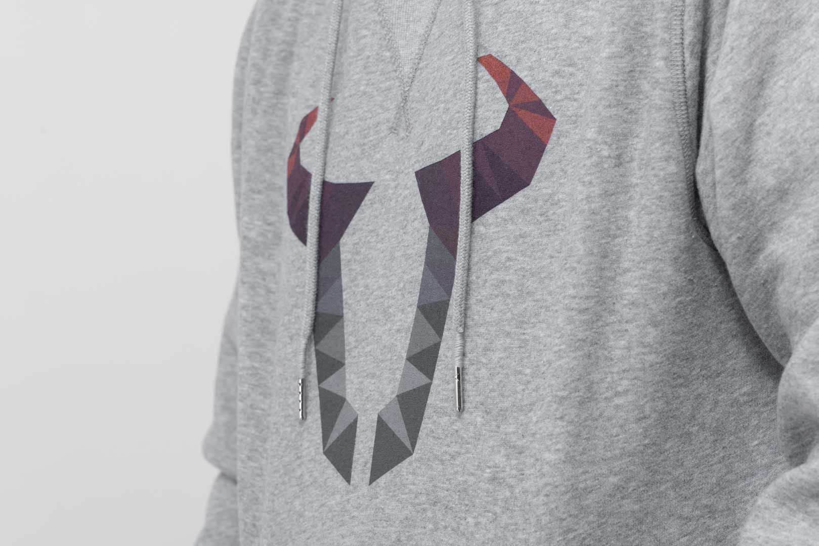 Hoodie Street Line. Grey. Unisex. Size XXXL.