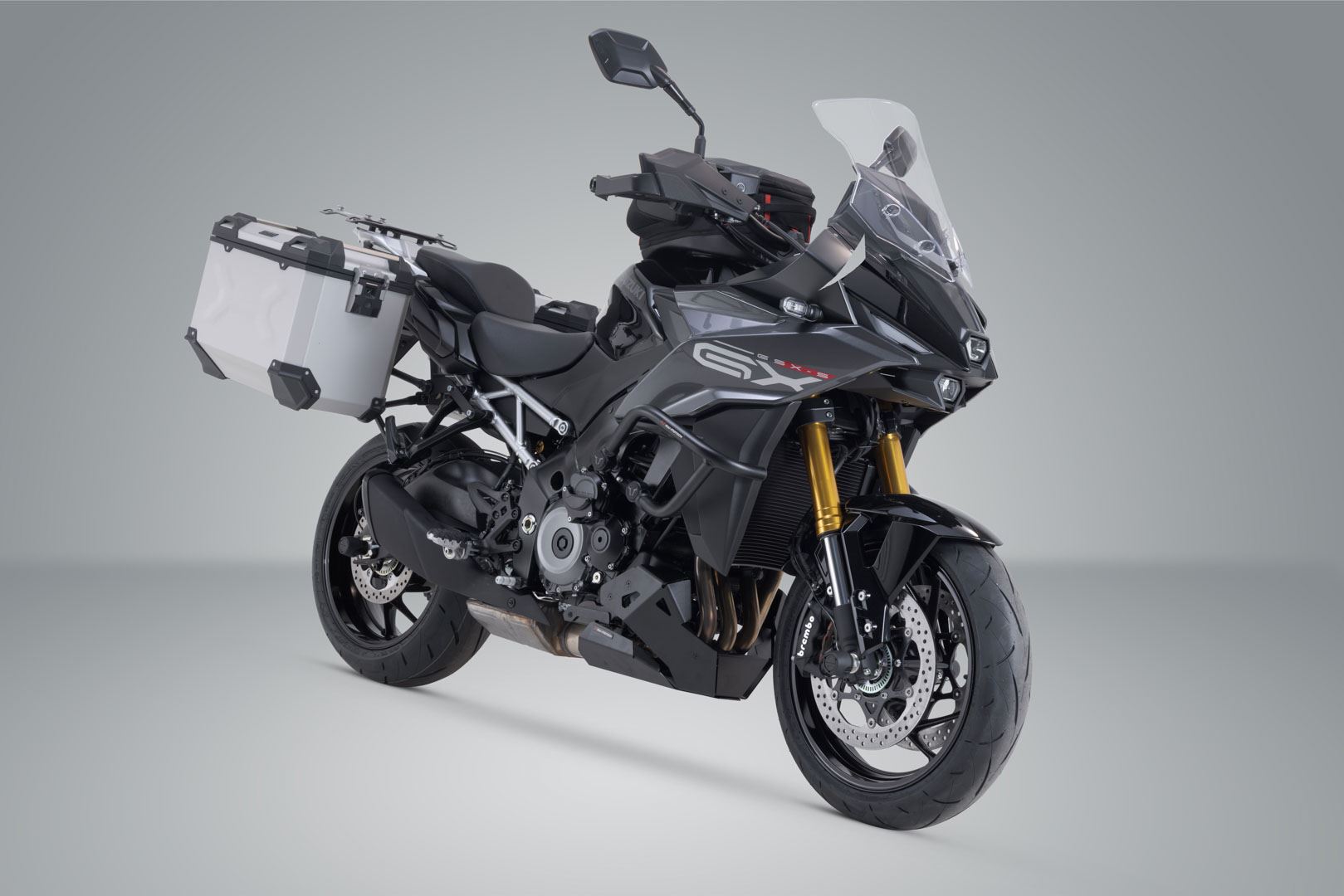 TRAX ADV aluminium case system Silver. 45/45 l. Suzuki GSX-S1000GX (23-).