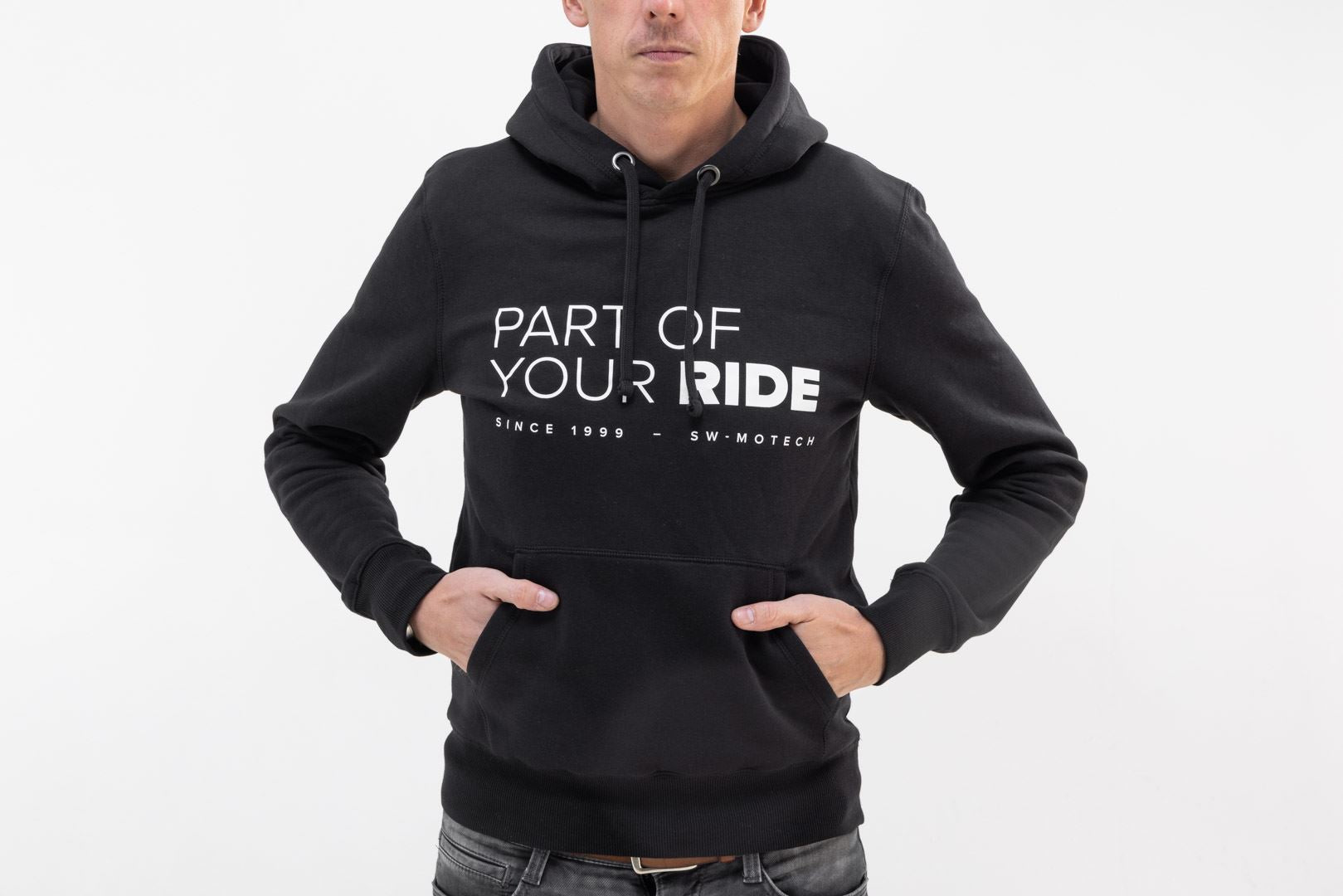 Hoodie Core Line. Black. Unisex. Size S.