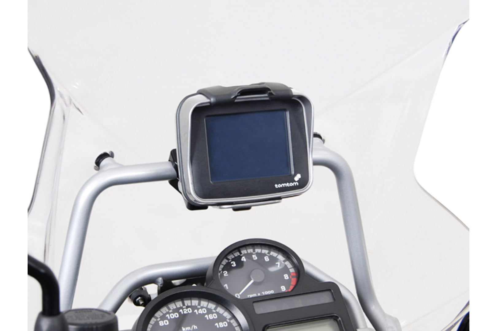 GPS Mount for Crossbar Ø 17 mm Shock Absorbent BMW R 1200 GS Adventure (08-) Black