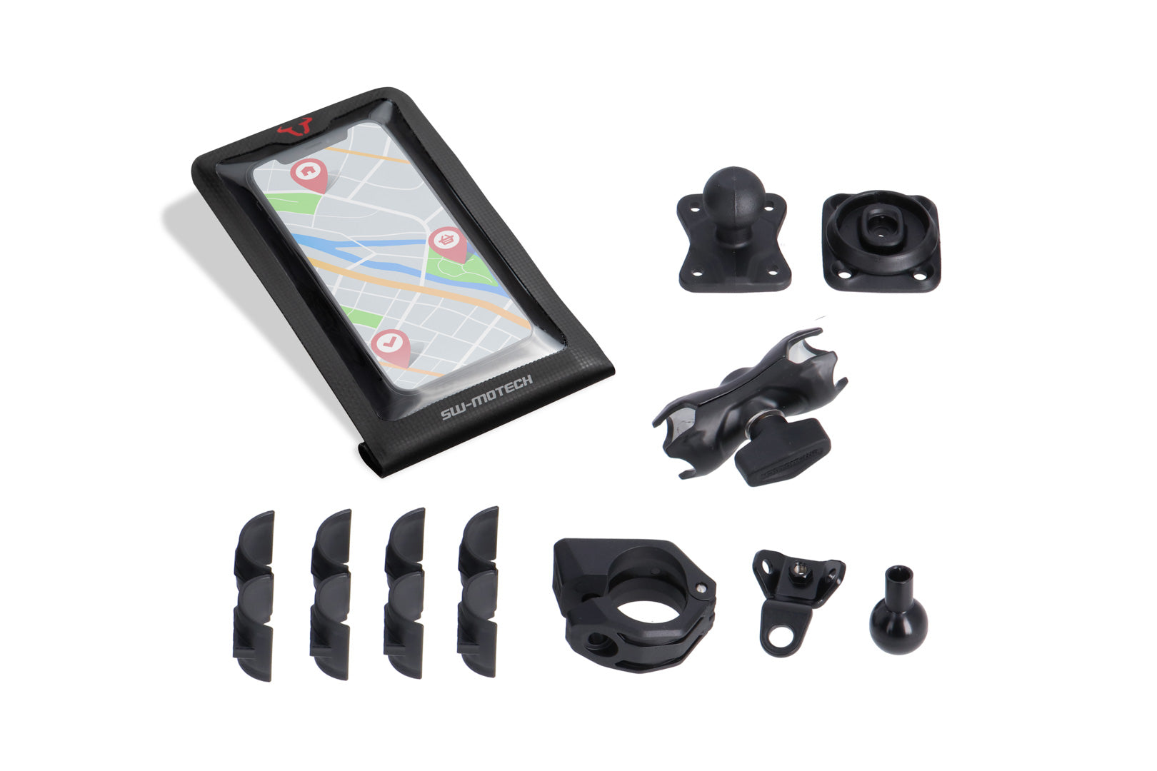 Universal GPS Mount Kit with Smartphone Drybag Incl 2" socket arm, for handlebar/mirror thread