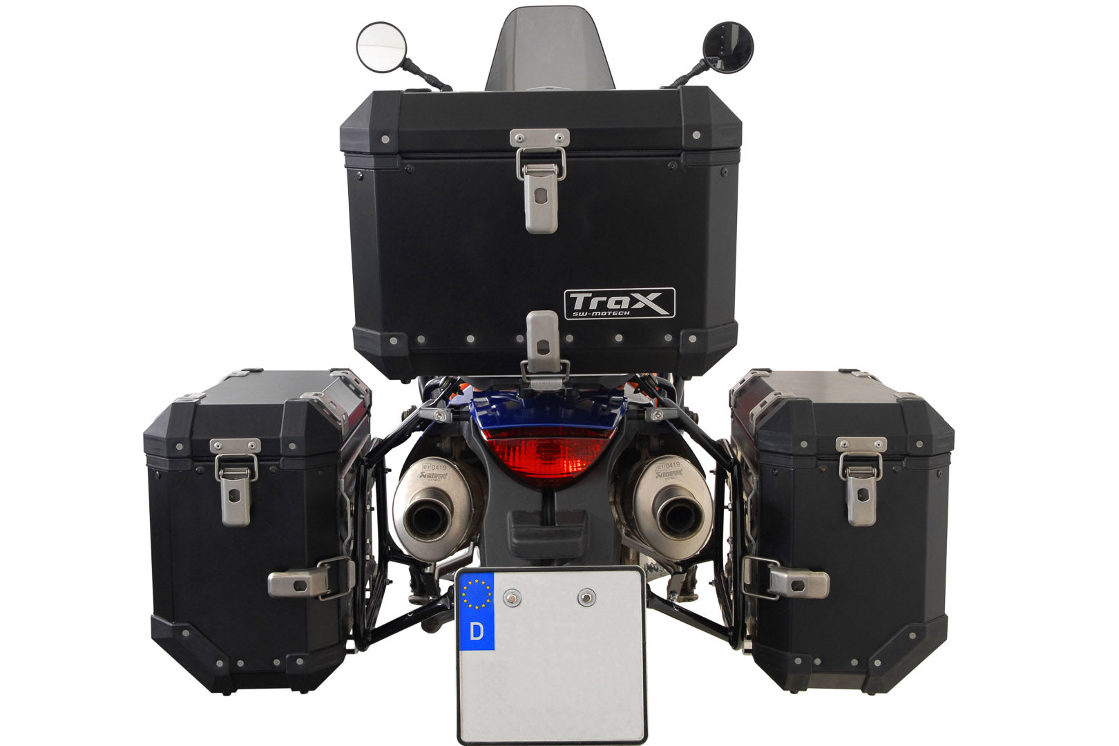 TRAX ION Aluminium Case System 45/45 litre KTM 990 SM / SM-T / SM-R / 950 SM Black