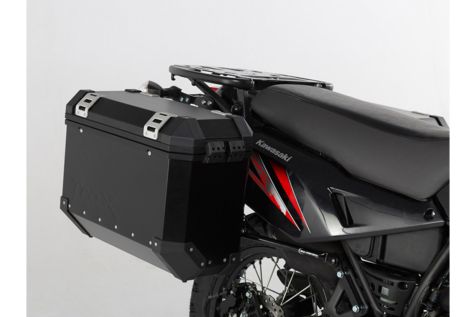 TRAX ION Aluminium Case System 45/37 litre Kawasaki KLR 650 (08-) Black