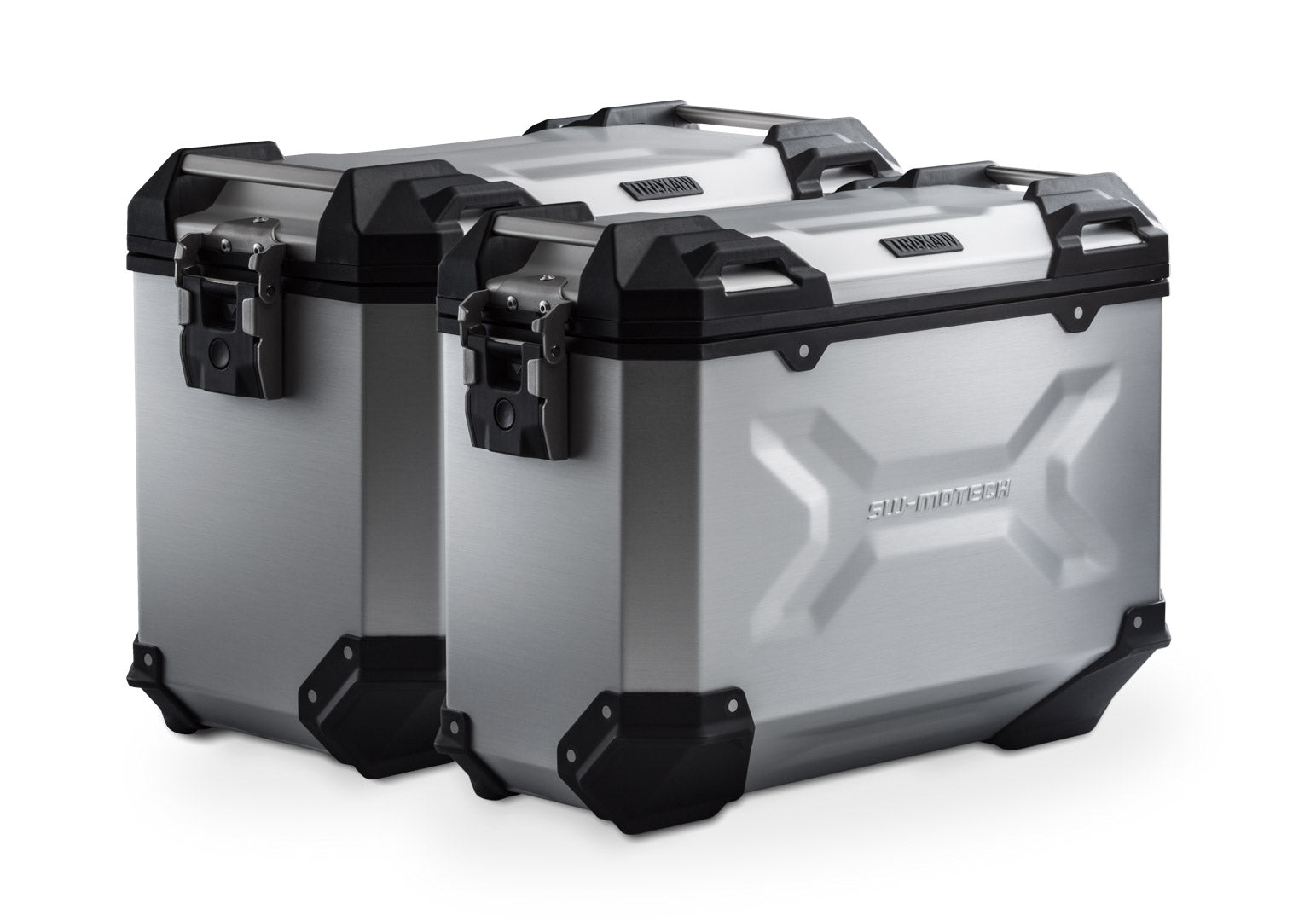 TRAX ADV Aluminium Case System 37/45 litre Moto Guzzi V85 TT (19-) Silver