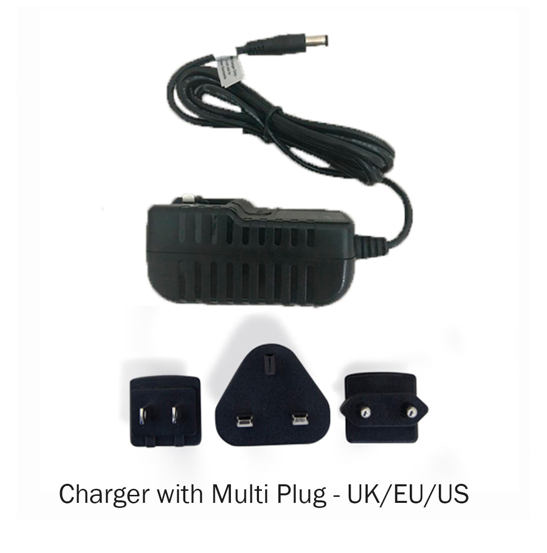 Heated Clothing PORTABLE Battery Charger Multinational Plug (UK,EU,US)